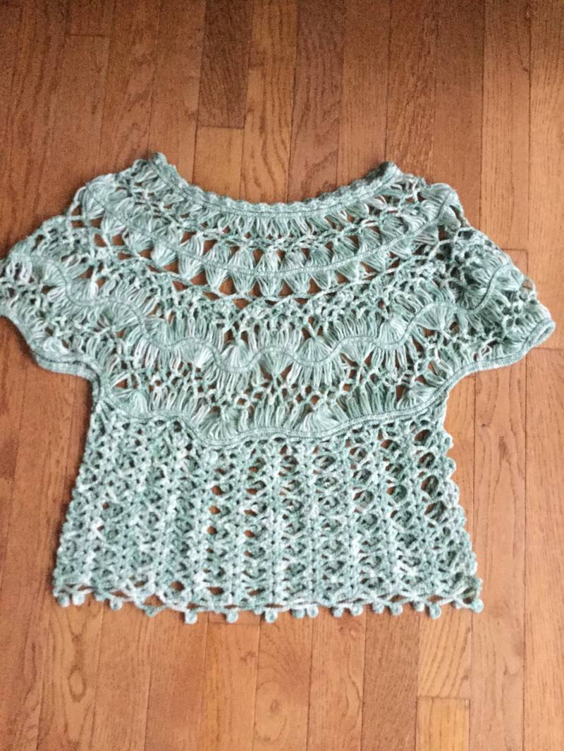 Frauen Schiere Häkeln Top Bluse Größe S-M Kostenlosen Versand Im Inland Frauen Schiere Häkeln Top Bluse Größe S-M Kostenlosen Versand Im Inland von MoorkashoP