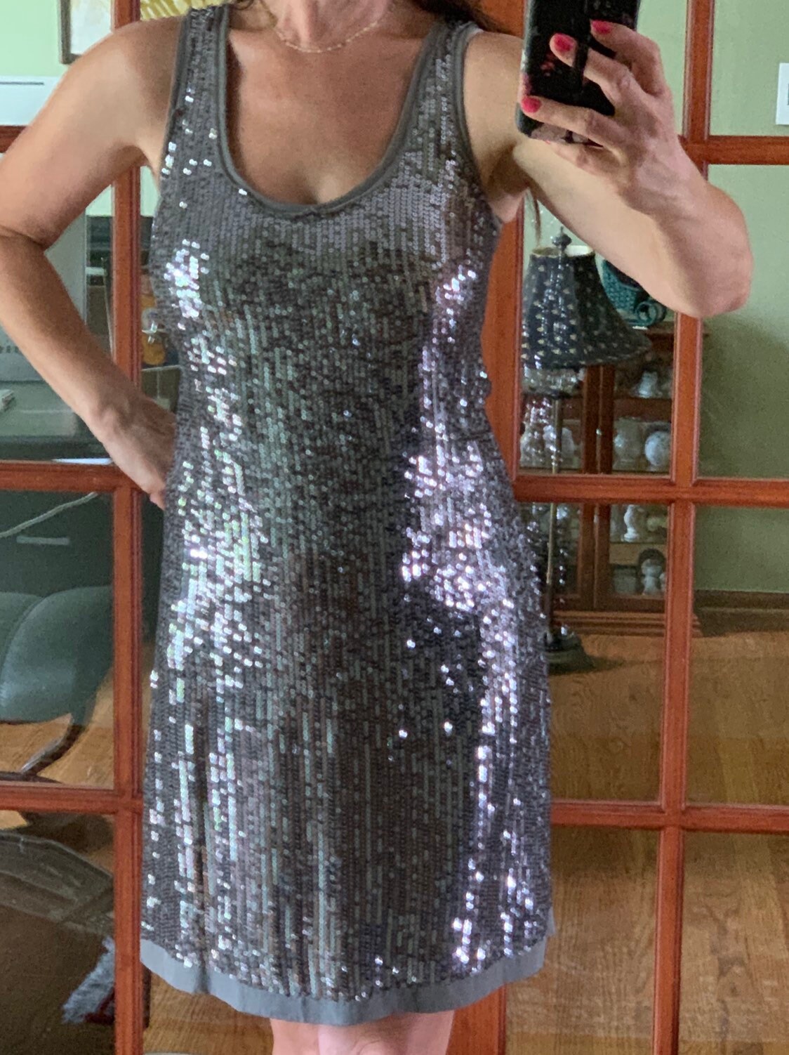 Vintage Pailletten Silber Kleid Calvin Klein Exclusive Metallic Paillettenkleid Sz 100% Seidenfutter/Ck Sequins Slip Dress Vintage Pailletten Silber Kleid Calvin Klein Exclusive Metallic Paillettenkleid Sz 100% Seidenfutter/Ck Sequins Slip Dress von MoorkashoP
