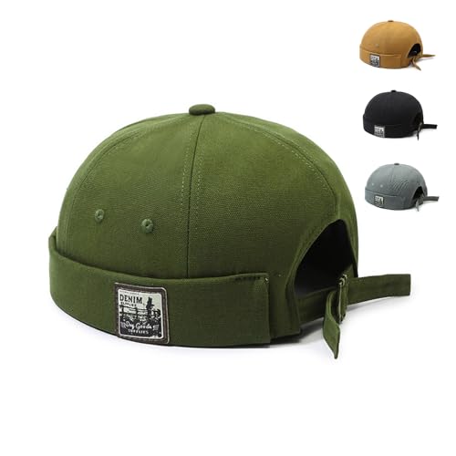 Moorle Docker MüTze, Sommer Dockercap Herren, Verstellbar (ca. 54-62cm) Docker Cap Herren, 100% Baumwolle Docker Mütze Damen von Moorle