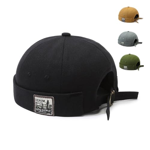 Moorle Docker MüTze, Sommer Dockercap Herren, Verstellbar (ca. 54-62cm) Docker Cap Herren, 100% Baumwolle Docker Mütze Damen von Moorle