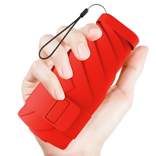 Moorrlii Mini Regenschirm, Pocket Taschenschirm Damen Kleiner Faltschirm Ultraleichter für Regen und Sonne UV-Blockierung Hochfeste Sonnenschutz Windabweisend und wasserdicht Tragbare Bequeme von Moorrlii