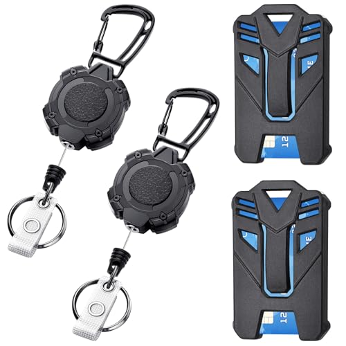 Moorstdel 2er-Pack Automatic Retractable Keychain Card Holder, Einziehbarer Ausweishalter, Taktischer ID-Kartenhalter, Kartenhalter Ausweis Clip Moorstdel 2er-Pack Automatic Retractable Keychain Card Holder, Einziehbarer Ausweishalter, Taktischer ID-Kartenhalter, Kartenhalter Ausweis Clip von Moorstdel
