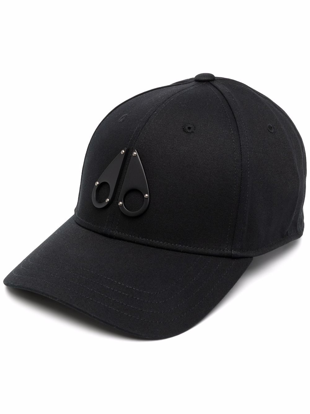 Moose Knuckles Baseballkappe mit Logo-Schild - Schwarz von Moose Knuckles