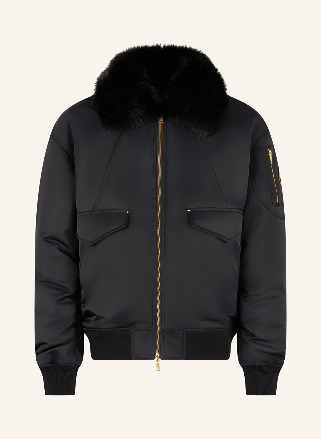 Moose Knuckles Blouson Mit Kunstfell schwarz von Moose Knuckles