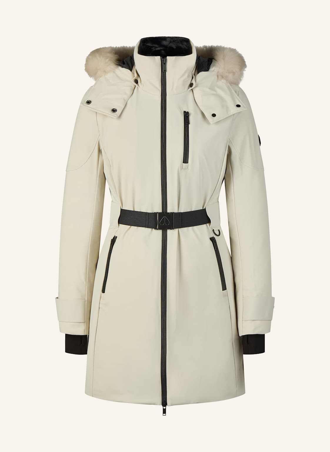 Moose Knuckles Daunenparka Wingrove Mit Kunstfell Und Abnehmbarer Kapuze beige von Moose Knuckles