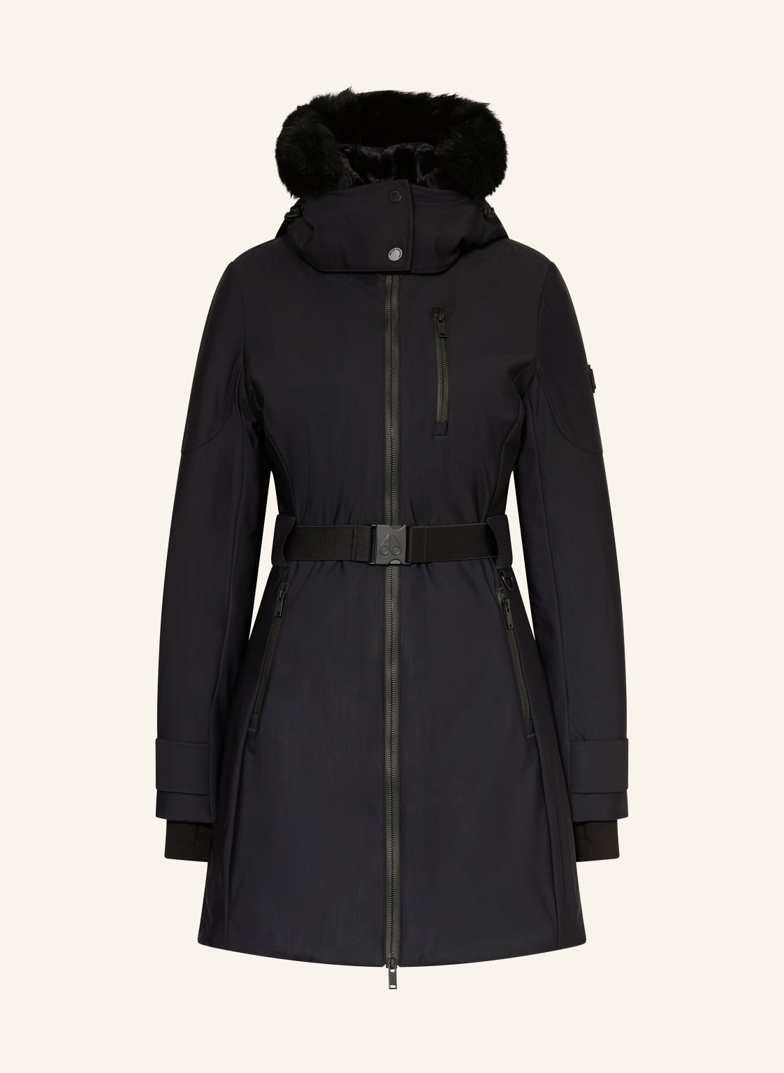 Moose Knuckles Daunenparka Wingrove Mit Kunstfell Und Abnehmbarer Kapuze schwarz von Moose Knuckles