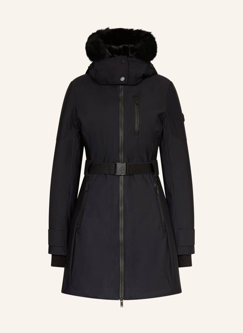 Moose Knuckles Daunenparka Wingrove Mit Kunstfell Und Abnehmbarer Kapuze schwarz von Moose Knuckles