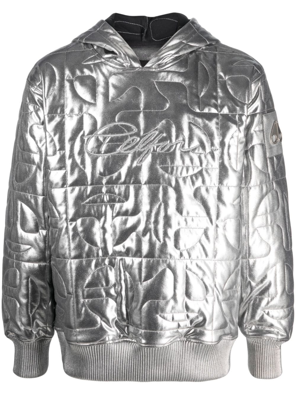 Moose Knuckles Hoodie im Metallic-Look - Silber von Moose Knuckles