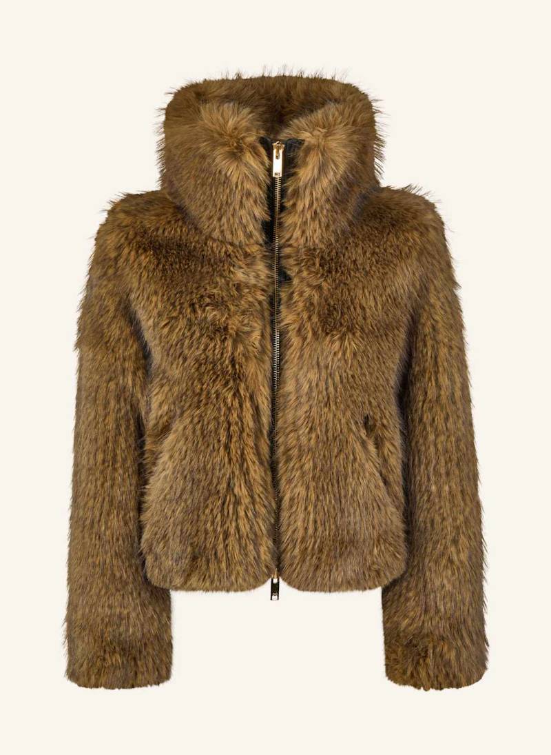 Moose Knuckles Jacke Sutton Bunny Gold Aus Kunstpelz beige von Moose Knuckles