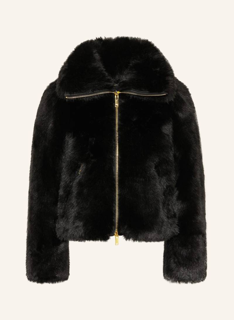 Moose Knuckles Kunstfell-Jacke Gold Series Sutton Bunny schwarz von Moose Knuckles