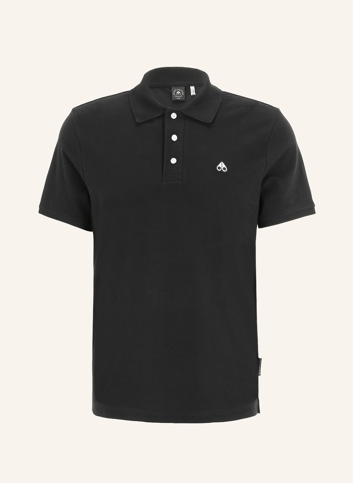 Moose Knuckles Poloshirt Pique schwarz von Moose Knuckles