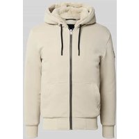 Moose Knuckles Regular Fit Sweatjacke mit Tunnelzug in Offwhite, Größe XXL von Moose Knuckles