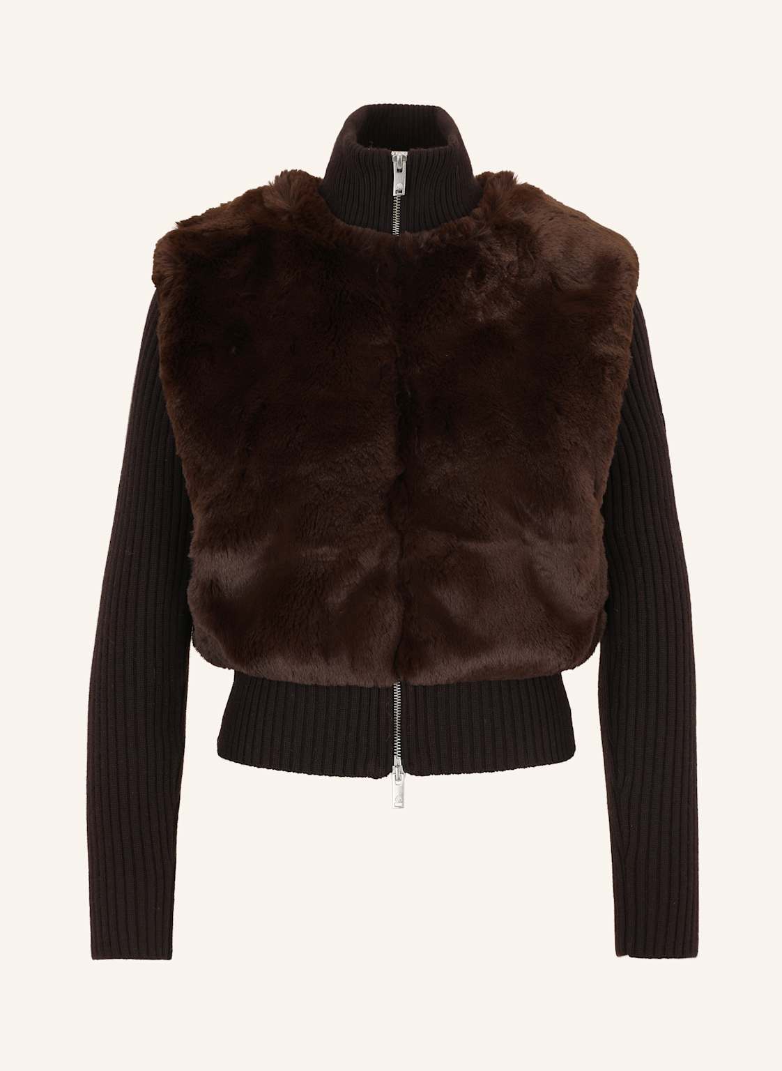 Moose Knuckles Strickjacke Dua Bunny Im Materialmix braun von Moose Knuckles