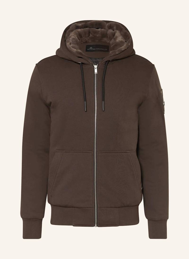 Moose Knuckles Sweatjacke Bunny braun von Moose Knuckles
