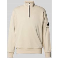 Moose Knuckles Sweatshirt mit Label-Detail in Offwhite, Größe XXL von Moose Knuckles