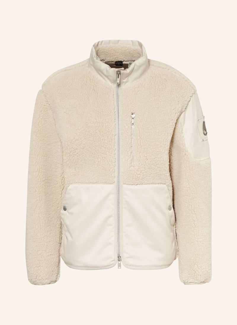 Moose Knuckles Teddyfell-Jacke Im Materialmix weiss von Moose Knuckles