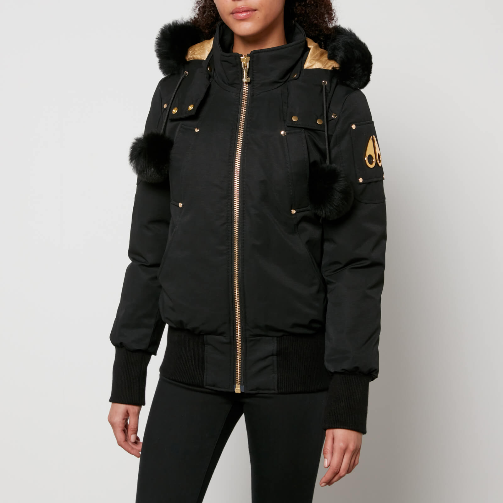 Moose Knuckles Gold Debbie Cotton and Nylon-Blend Bomber Jacket - M von Moose Knuckles