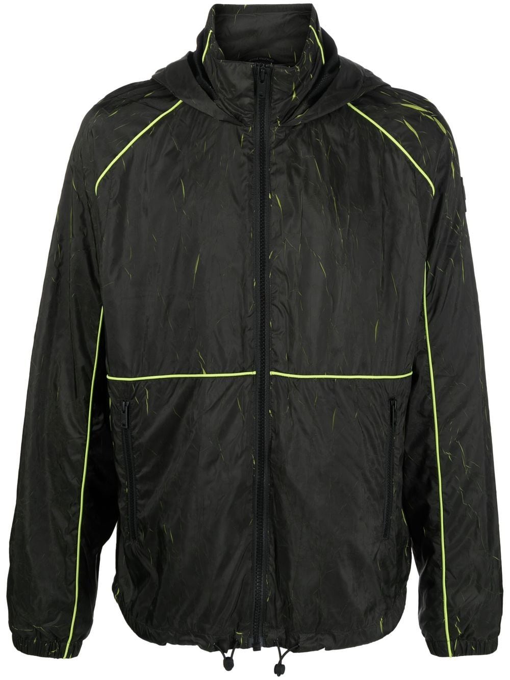 Moose Knuckles Jacke mit neonfarbenen Streifen - Schwarz von Moose Knuckles