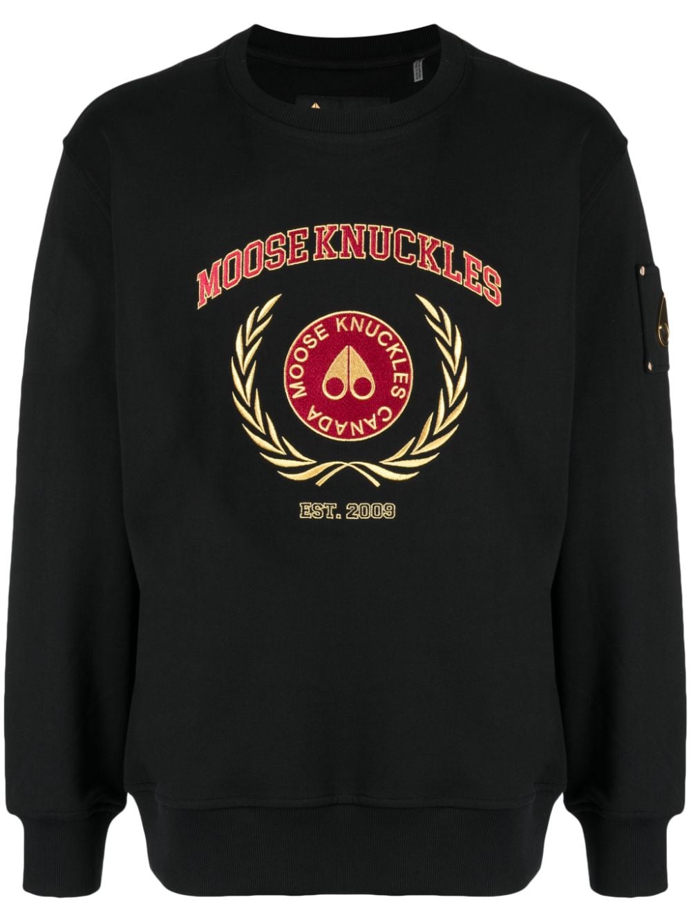 Moose Knuckles Sweatshirt mit Logo-Stickerei - Schwarz von Moose Knuckles