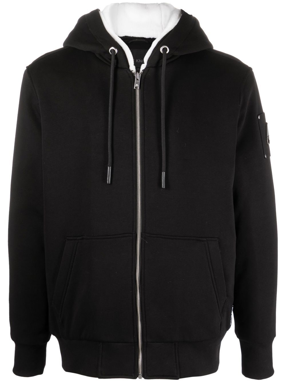 Moose Knuckles Kapuzenjacke mit Logo-Plakette - Schwarz von Moose Knuckles