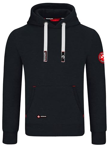 Mooseline Herren Hoodie Kapuzen Pullover Hoody Sweatshirt (Schwarz, 5XL) von Mooseline