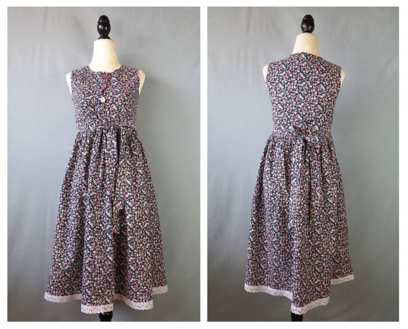 Süßes Geblümtes Vintage Kleid/Boho Sommer Hippie Bauern Klein Größe 8 Süß Blumen Print von MooselyVintage