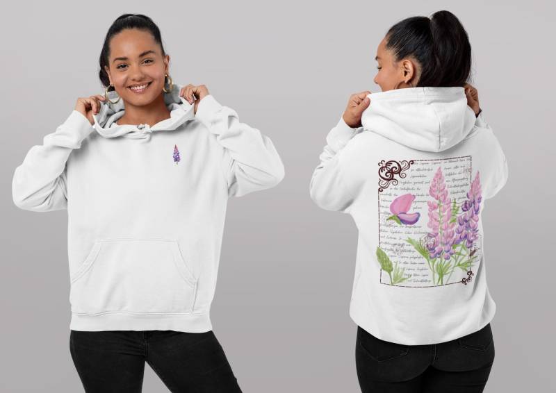 Botanical Lupin Hoodie | Cozy Unisex Sweatshirt For Nature Lovers, Spring Fashion, Flower Gift, Comfortable Layer Botanical Lupin Hoodie | Cozy Unisex Sweatshirt For Nature Lovers, Spring Fashion, Flower Gift, Comfortable Layer von Mooskinder