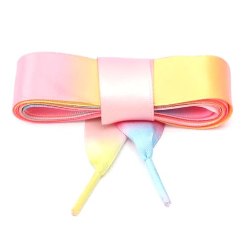 Mooybay 1 Paar, Breite 2 cm, Länge 80–120 cm, flache Schnürsenkel aus Regenbogenseide, breite Schnürsenkel aus Band, geeignet für Damen-Sportschuhe,80 cm Mooybay 1 Paar, Breite 2 cm, Länge 80–120 cm, flache Schnürsenkel aus Regenbogenseide, breite Schnürsenkel aus Band, geeignet für Damen-Sportschuhe,80 cm von Mooybay