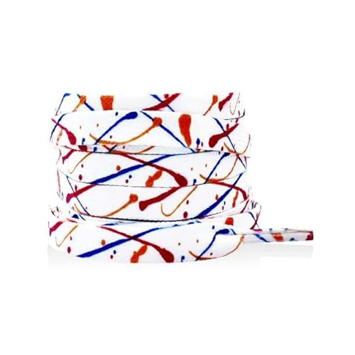 Mooybay 1 Paar, Länge 120–160 cm, flache Sneaker-Schnürsenkel mit Tintenspritzer, lässige Canvas-Schnürsenkel, geeignet für Herren- und Damenschuhe,160 cm Mooybay 1 Paar, Länge 120–160 cm, flache Sneaker-Schnürsenkel mit Tintenspritzer, lässige Canvas-Schnürsenkel, geeignet für Herren- und Damenschuhe,160 cm von Mooybay