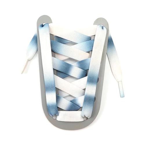 Mooybay 1 Paar 1,2 cm breite, flache Schnürsenkel in Schwarz-Weiß-Regenbogenform, lässige Schnürsenkel, geeignet für Sportschuhe von Männern und Frauen,100 cm von Mooybay