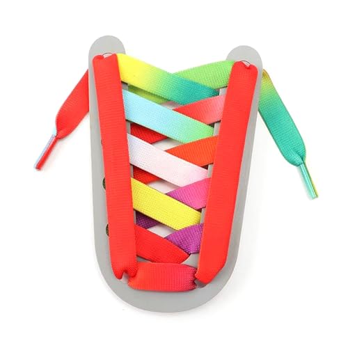 Mooybay 1 Paar 1,2 cm breite, flache Schnürsenkel in Schwarz-Weiß-Regenbogenform, lässige Schnürsenkel, geeignet für Sportschuhe von Männern und Frauen,120 cm Mooybay 1 Paar 1,2 cm breite, flache Schnürsenkel in Schwarz-Weiß-Regenbogenform, lässige Schnürsenkel, geeignet für Sportschuhe von Männern und Frauen,120 cm von Mooybay
