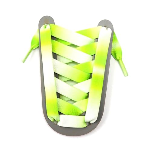 Mooybay 1 Paar 1,2 cm breite, flache Schnürsenkel in Schwarz-Weiß-Regenbogenform, lässige Schnürsenkel, geeignet für Sportschuhe von Männern und Frauen,140 cm von Mooybay