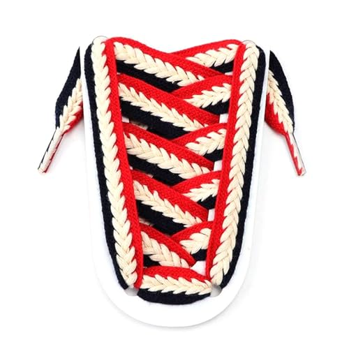 Mooybay 1 Paar 1,5 cm breite, flache Regenbogen-Schnürsenkel, strukturierte geflochtene Schnürsenkel, geeignet für lässige Sneaker für Männer und Frauen,160 cm Mooybay 1 Paar 1,5 cm breite, flache Regenbogen-Schnürsenkel, strukturierte geflochtene Schnürsenkel, geeignet für lässige Sneaker für Männer und Frauen,160 cm von Mooybay