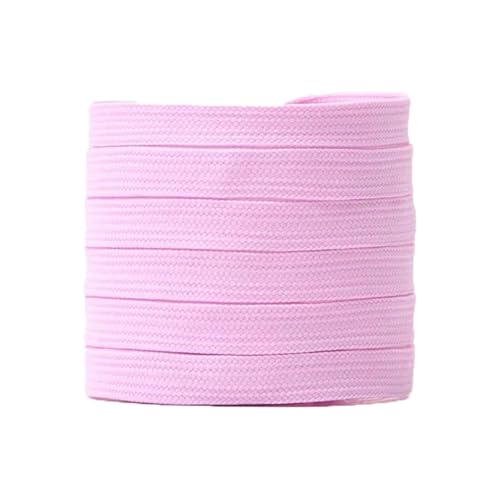 Mooybay 1 Paar 8 mm breite, einfarbige, flache Canvas-Schnürsenkel, klassische Tennisschnürsenkel für Herren-Freizeit-Sneakers, Zubehör,140 cm von Mooybay