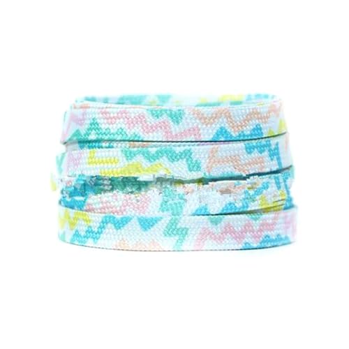 Mooybay 1 Paar 8 mm breite, flach gestreifte Sneaker-Schnürsenkel im Batik-Stil, bunte Seilschnürsenkel mit Farbverlauf in Blau für Herren- und Damenschuhe,100 cm Mooybay 1 Paar 8 mm breite, flach gestreifte Sneaker-Schnürsenkel im Batik-Stil, bunte Seilschnürsenkel mit Farbverlauf in Blau für Herren- und Damenschuhe,100 cm von Mooybay