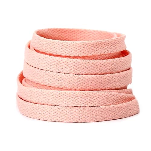 Mooybay 1 Paar 8 mm breite, flache Sneaker-Schnürsenkel in Bonbonfarbe, einfarbige Canvas-Schnürsenkel, geeignet für Freizeitschuhe von Männern und Frauen,120 cm von Mooybay