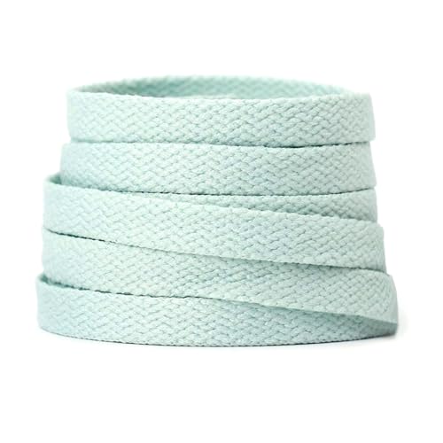 Mooybay 1 Paar 8 mm breite, flache Sneaker-Schnürsenkel in Bonbonfarbe, einfarbige Canvas-Schnürsenkel, geeignet für Freizeitschuhe von Männern und Frauen,140 cm von Mooybay