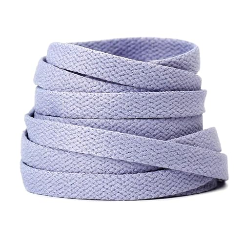 Mooybay 1 Paar 8 mm breite, flache Sneaker-Schnürsenkel in Bonbonfarbe, einfarbige Canvas-Schnürsenkel, geeignet für Freizeitschuhe von Männern und Frauen,160 cm von Mooybay