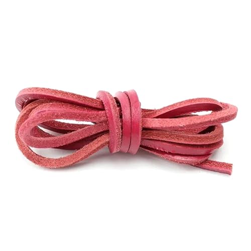 Mooybay 1 Paar flache Schnürsenkel aus massivem Leder, mehrfarbige klassische Schnürsenkel, geeignet für Freizeitstiefel für Herren und Damen im Freien,120 cm von Mooybay