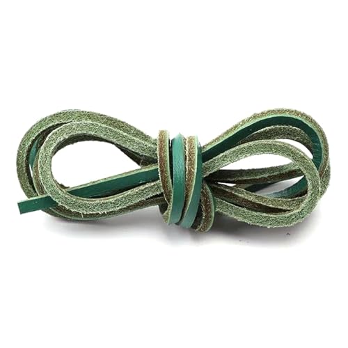 Mooybay 1 Paar flache Schnürsenkel aus massivem Leder, mehrfarbige klassische Schnürsenkel, geeignet für Freizeitstiefel für Herren und Damen im Freien,140 cm von Mooybay