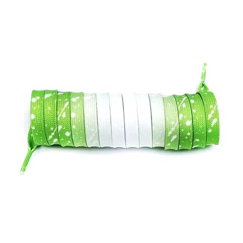 Mooybay 1 Paar flache Schnürsenkel mit Farbverlaufstintendruck, bunte Sport-Canvas-Schnürsenkel, geeignet für Sportschuhe von Männern und Frauen,100 cm von Mooybay