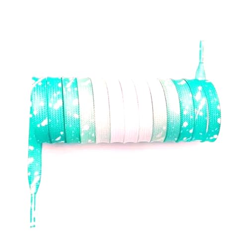 Mooybay 1 Paar flache Schnürsenkel mit Farbverlaufstintendruck, bunte Sport-Canvas-Schnürsenkel, geeignet für Sportschuhe von Männern und Frauen,100 cm von Mooybay