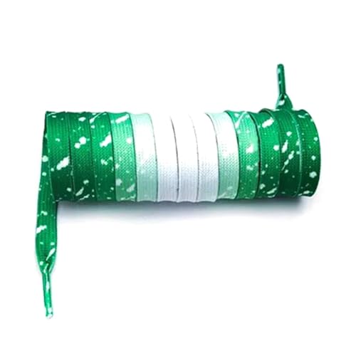 Mooybay 1 Paar flache Schnürsenkel mit Farbverlaufstintendruck, bunte Sport-Canvas-Schnürsenkel, geeignet für Sportschuhe von Männern und Frauen,120 cm von Mooybay