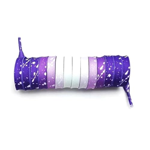 Mooybay 1 Paar flache Schnürsenkel mit Farbverlaufstintendruck, bunte Sport-Canvas-Schnürsenkel, geeignet für Sportschuhe von Männern und Frauen,120 cm von Mooybay