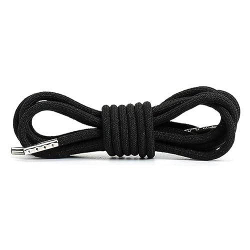 Mooybay 1 Paar runde, elastische Sportschnürsenkel, Outdoor-Freizeitschnürsenkel mit Metallkopf, geeignet für Herren- und Damenschuhe,105 cm von Mooybay