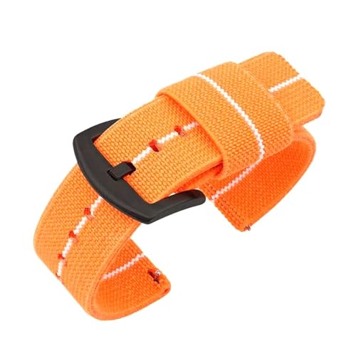 Mooybay 18–24 mm, 20 cm Länge, elastisches Nylon-Sportuhrenarmband, schnell abnehmbar, Unisex-Armband, austauschbares Zubehör,18 mm von Mooybay