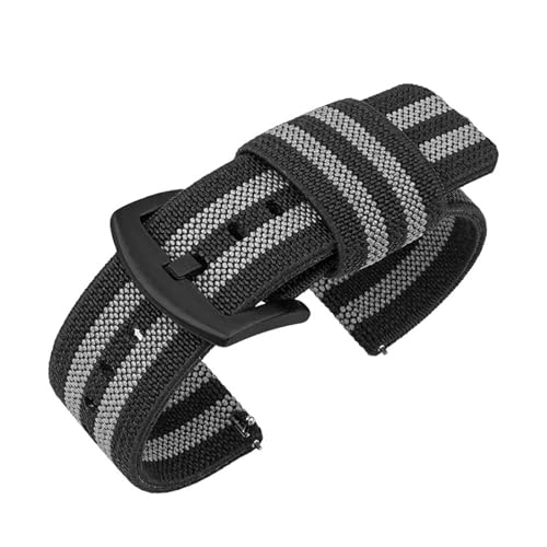 Mooybay 18–24 mm, 20 cm Länge, elastisches Nylon-Sportuhrenarmband, schnell abnehmbar, Unisex-Armband, austauschbares Zubehör,20 mm von Mooybay