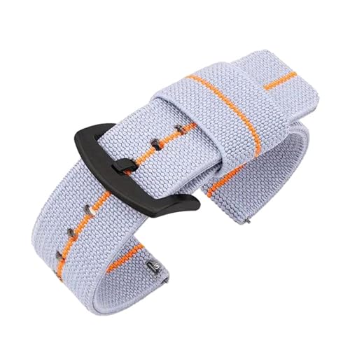 Mooybay 18–24 mm, 20 cm Länge, elastisches Nylon-Sportuhrenarmband, schnell abnehmbar, Unisex-Armband, austauschbares Zubehör,24 mm von Mooybay