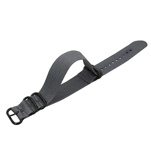 Mooybay 18–24 mm, 26 cm Länge, Nylon-Canvas-Armband mit schwarzer Schnalle, Unisex-Ersatz für den Alltag.,20 mm von Mooybay