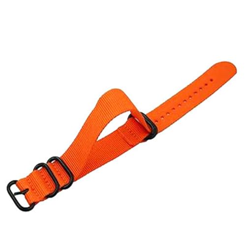 Mooybay 18–24 mm, 26 cm Länge, Nylon-Canvas-Armband mit schwarzer Schnalle, Unisex-Ersatz für den Alltag.,22 mm von Mooybay